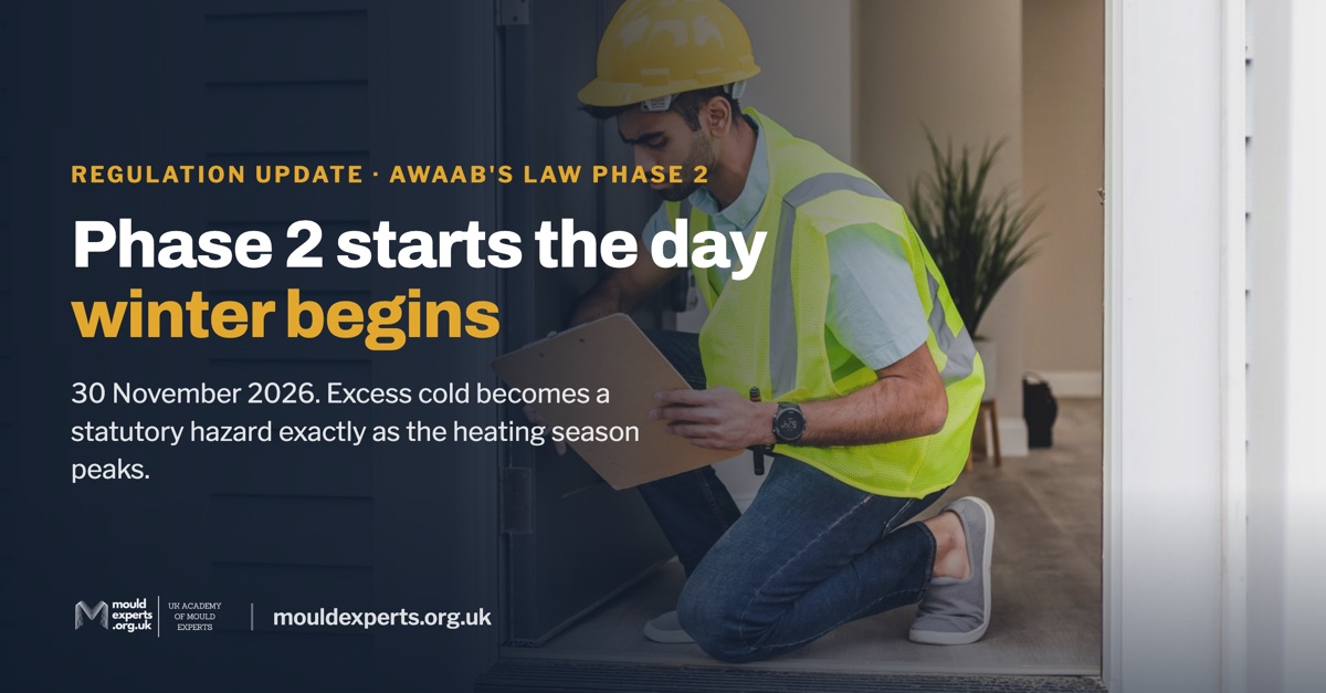 Awaab's Law Phase 2 starts the day winter begins, and social landlords will feel it in week one